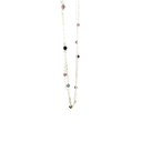 Necklace With Spaced Coloured Tourmalines In Silver