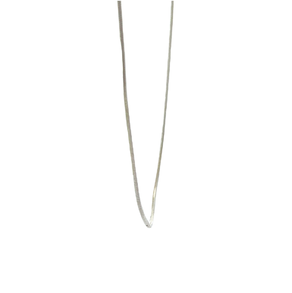 Snake Style Necklace In Sterling Silver 40cm