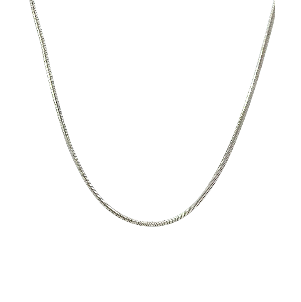 Snake Style Necklace In Sterling Silver 40cm