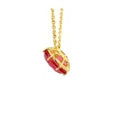 Peachy Pink La Diamantine Crystal Necklace