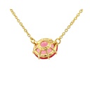 Peachy Pink La Diamantine Crystal Necklace