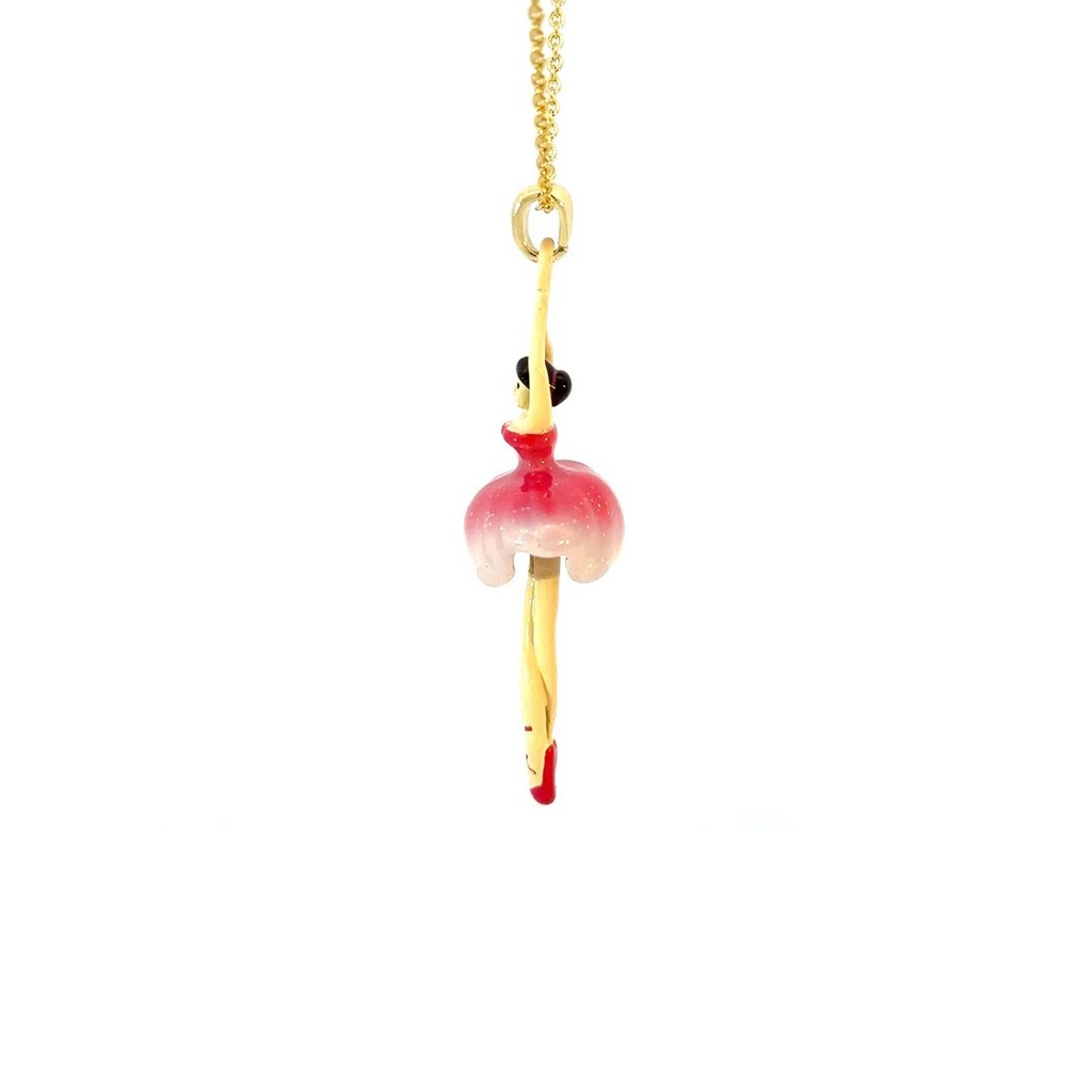 Mini Pas De Deux Pink Ballerina Necklace