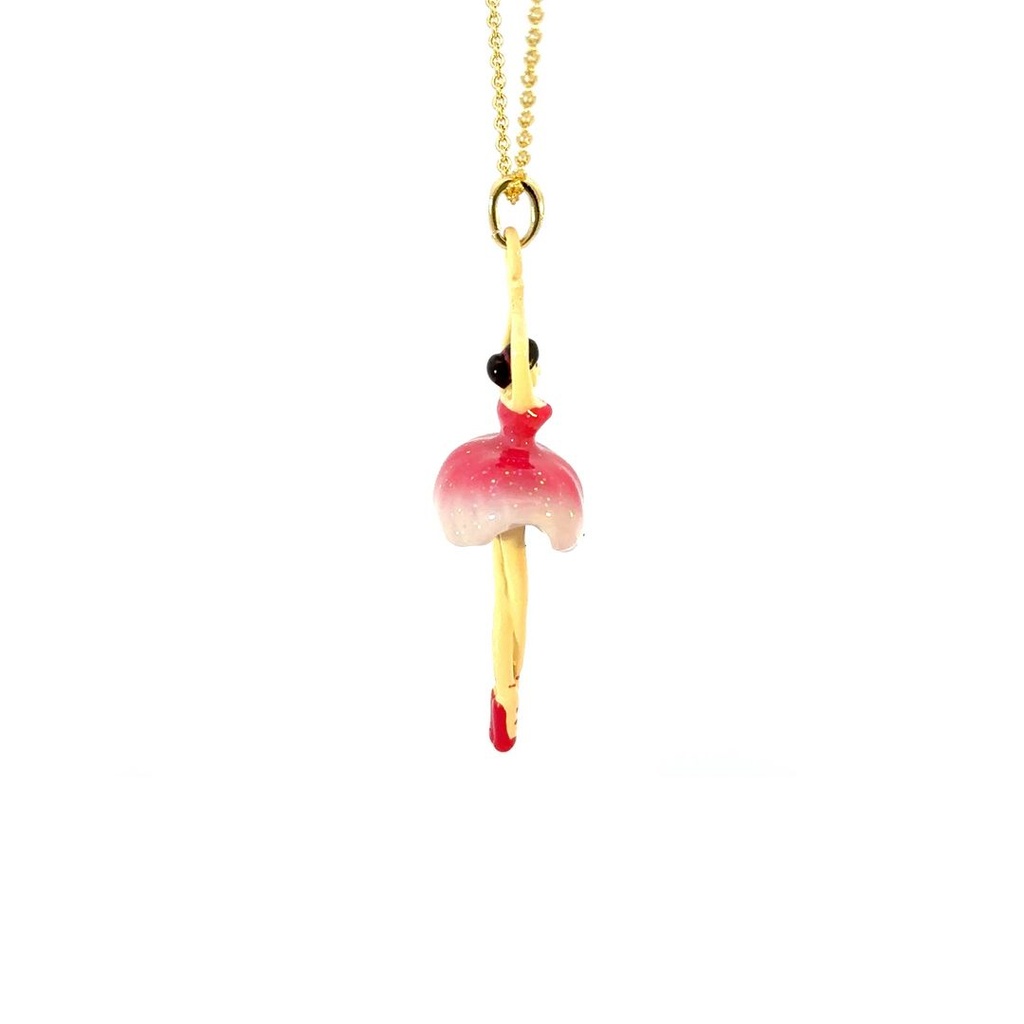 Mini Pas De Deux Pink Ballerina Necklace