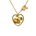 Orchid In Heart Pendant Necklace
