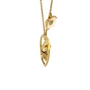 Orchid In Heart Pendant Necklace