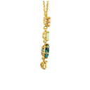 La diamantine Acqua Azzurra Stones Pendant Necklace