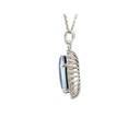 Triplet Opal Pendant In Silver With CZ Halo