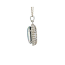 Triplet Opal Pendant In Sterling Silver With CZ Halo