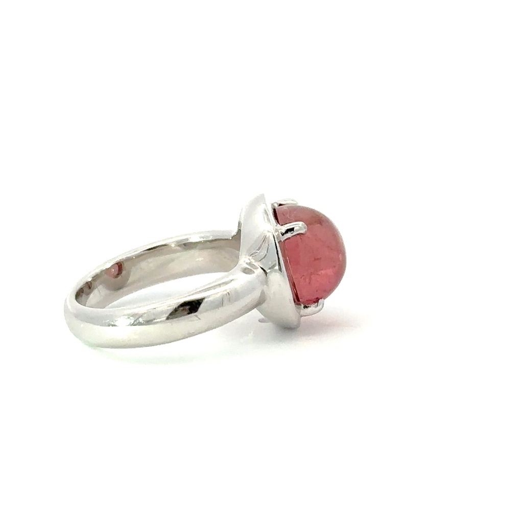 9ct White Gold Pink Tourmaline Ring