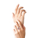 9ct White Gold Pink Tourmaline Ring