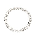 Heavy Curb Link Bracelet In Sterling Silver