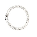 Heavy Curb Link Bracelet In Sterling Silver