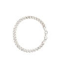 Silver Flat Curb Link Bracelet