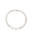 Silver Flat Curb Link Bracelet