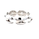 Rounded Rectangular Link Bracelet In Silver