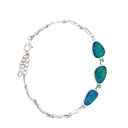 Sterling Silver Doublet Opal Bracelet