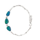 Sterling Silver Doublet Opal Bracelet
