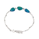 Sterling Silver Doublet Opal Bracelet