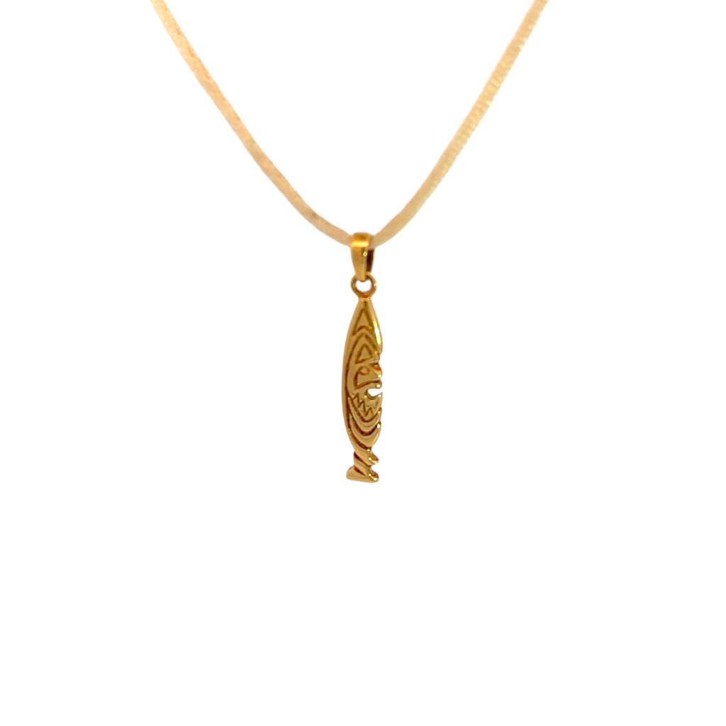 Sepik Mask Pendant In 18ct Yellow Gold