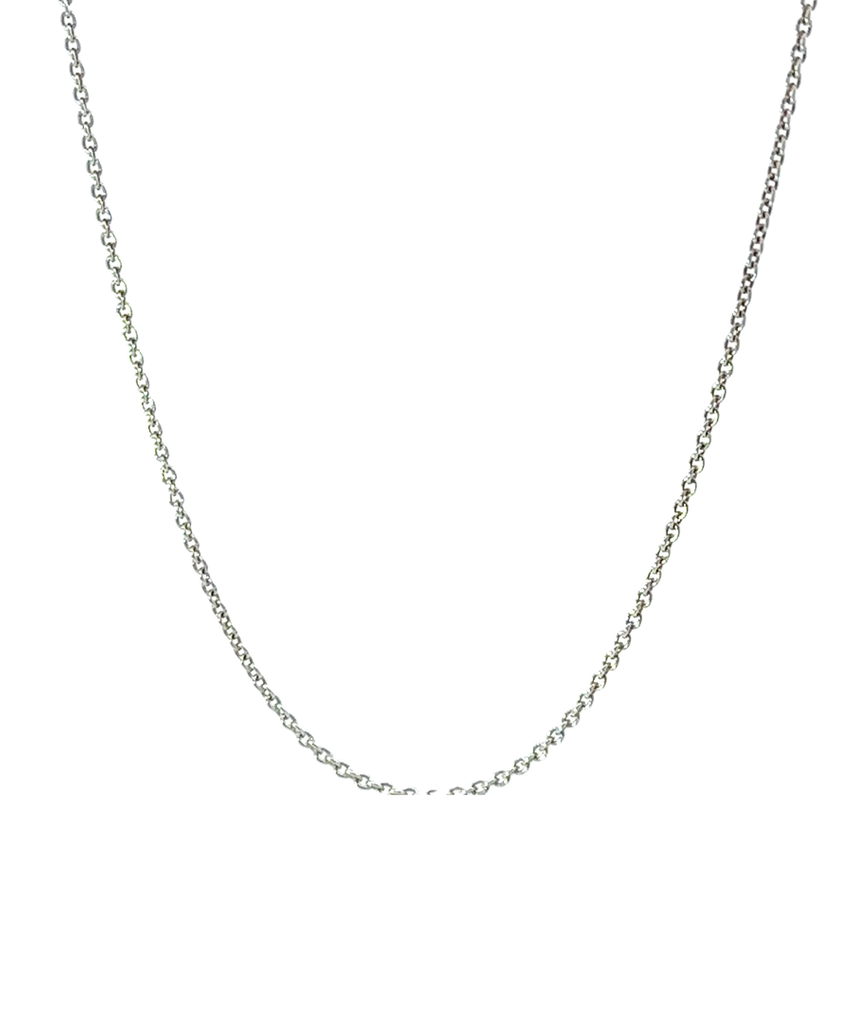Fine Cable Necklace In Sterling Silver 40cm