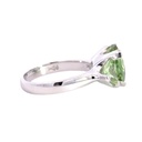 Green Tourmaline 18K White Gold Ring