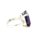 Deep Purple Amethyst Ring In Sterling Silver