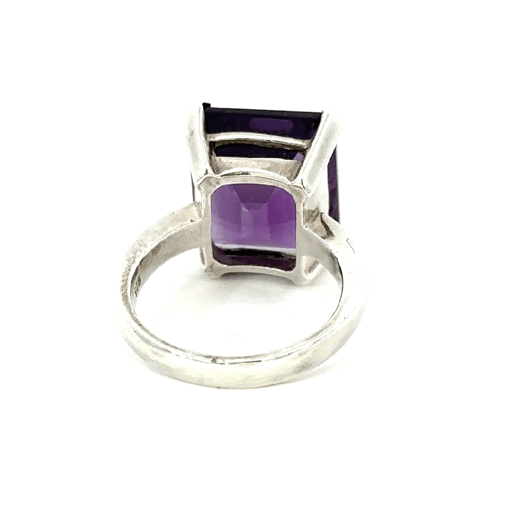 Vibrant Amethyst Ring In Sterling Silver