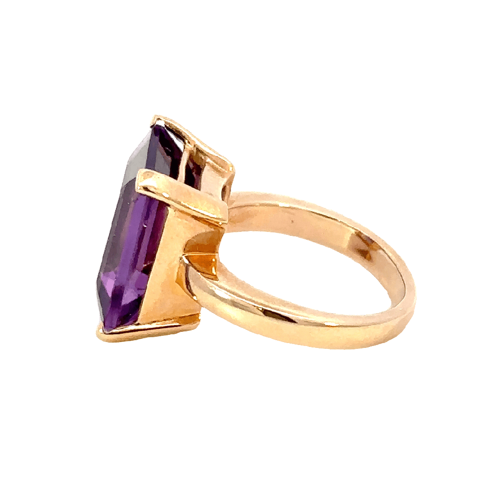 Amethyst Ring In Rose Gold