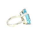 Blue Topaz Gemstone Ring In Sterling Silver