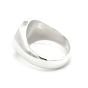 Signet Ring With Oval Face In Sterling Silver