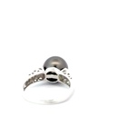 14ct White Gold Tahitian Pearl & Diamond Ring