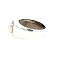 Opal Ring With Green Swirls In Sterling Silver