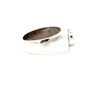 Opal Ring With Green Swirls In Sterling Silver