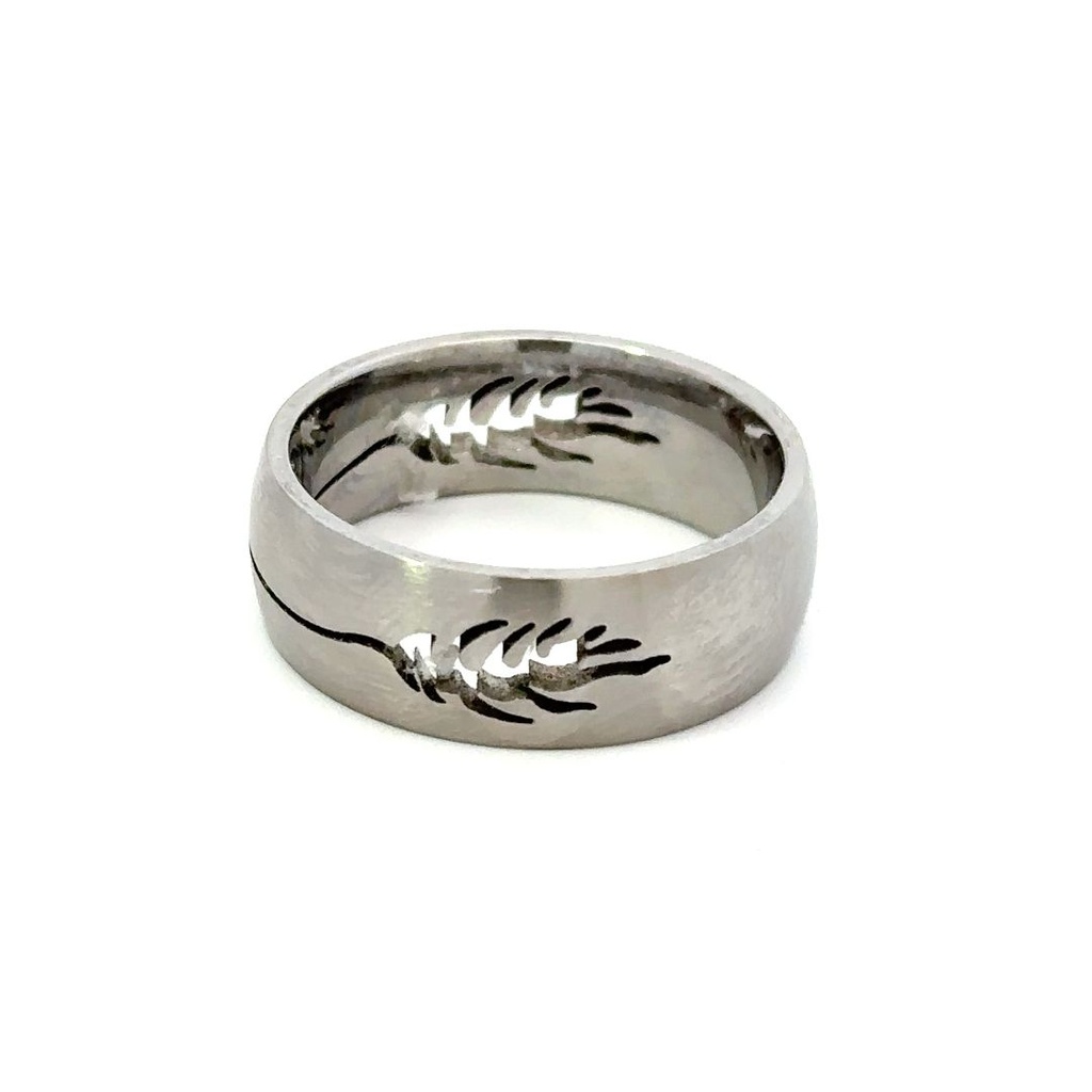 Stainless Steel Fish Skeleton Ring