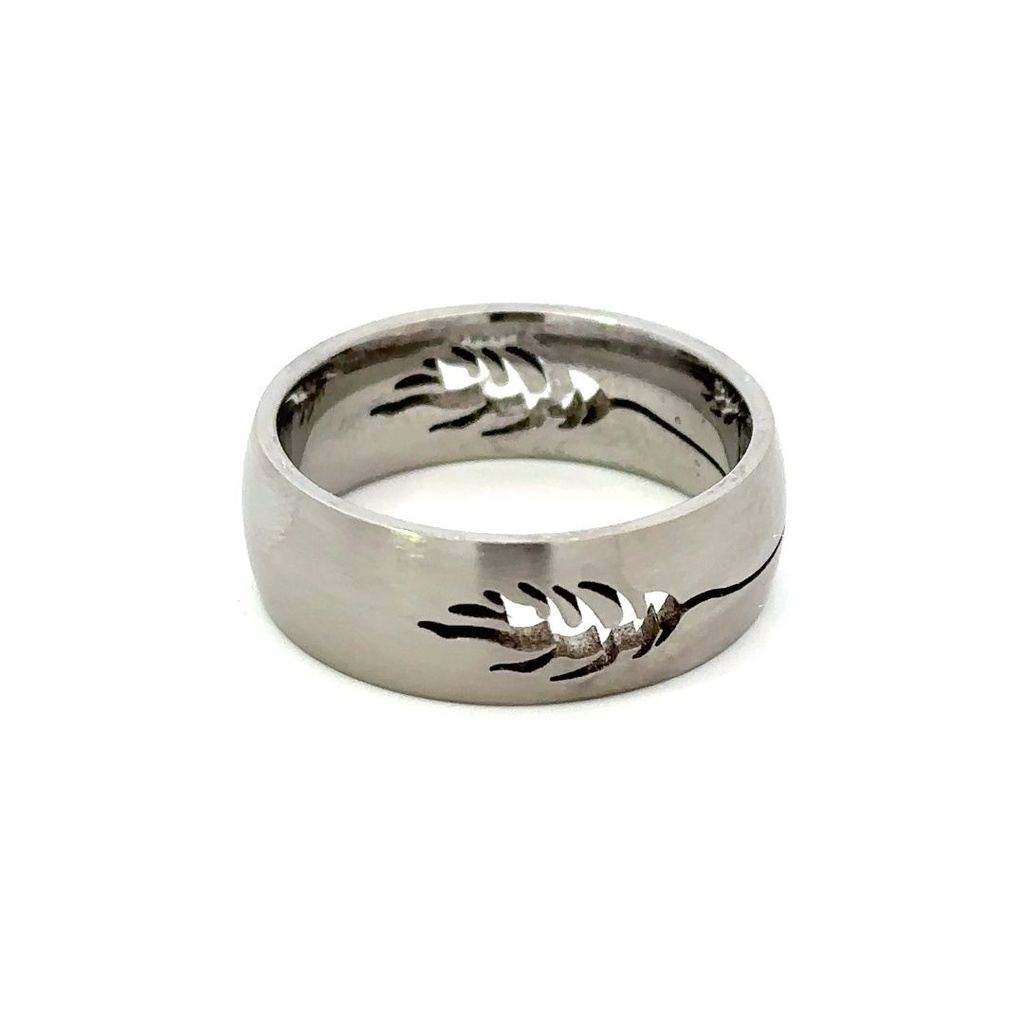 Stainless Steel Fish Skeleton Ring