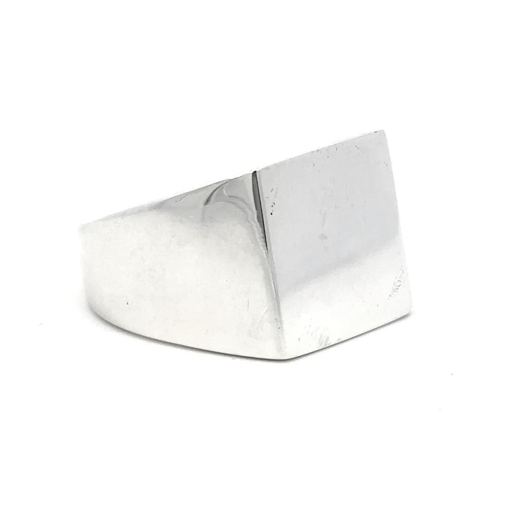 Rectangular Signet Ring In Sterling Silver