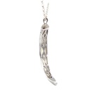 Pig Tusk Pendant With Silver Overlay