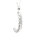 Pig Tusk Pendant With Silver Overlay