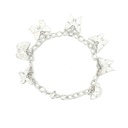 Silver Tropical Bracelet With Butterflies