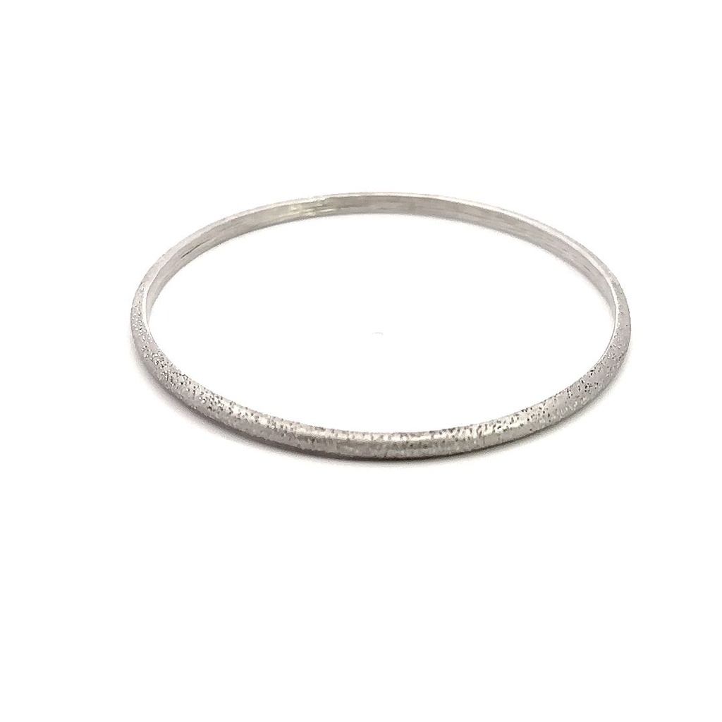 Silver Diamond Cut Finish Bangle