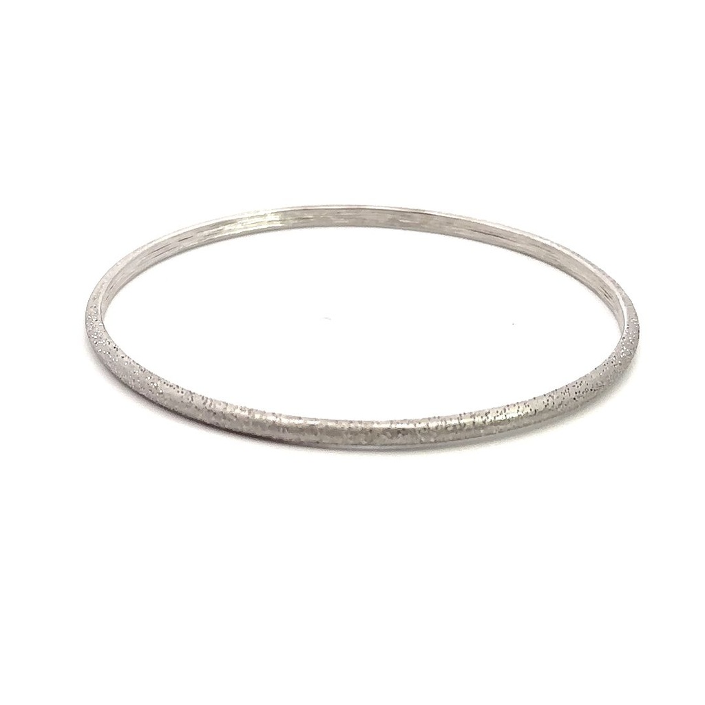 Silver Diamond Cut Finish Bangle
