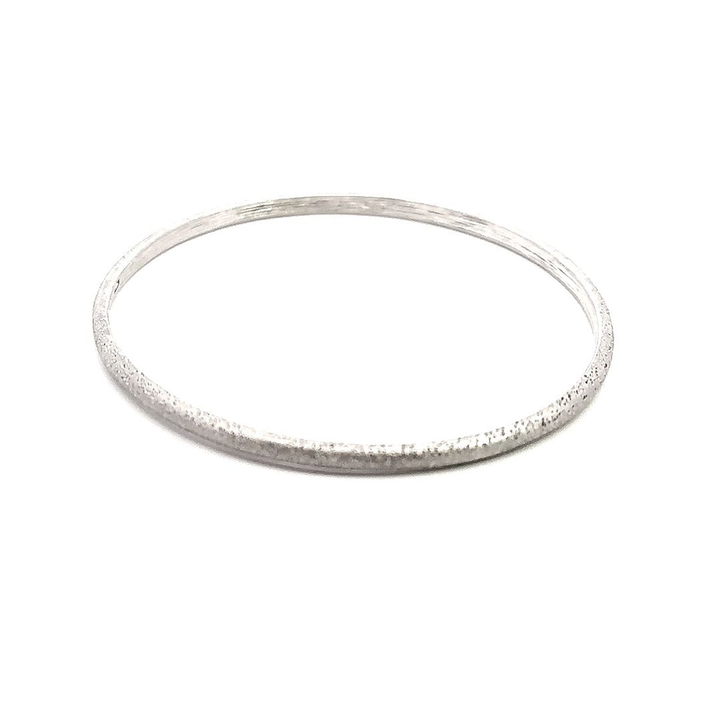 Silver Diamond Cut Finish Bangle