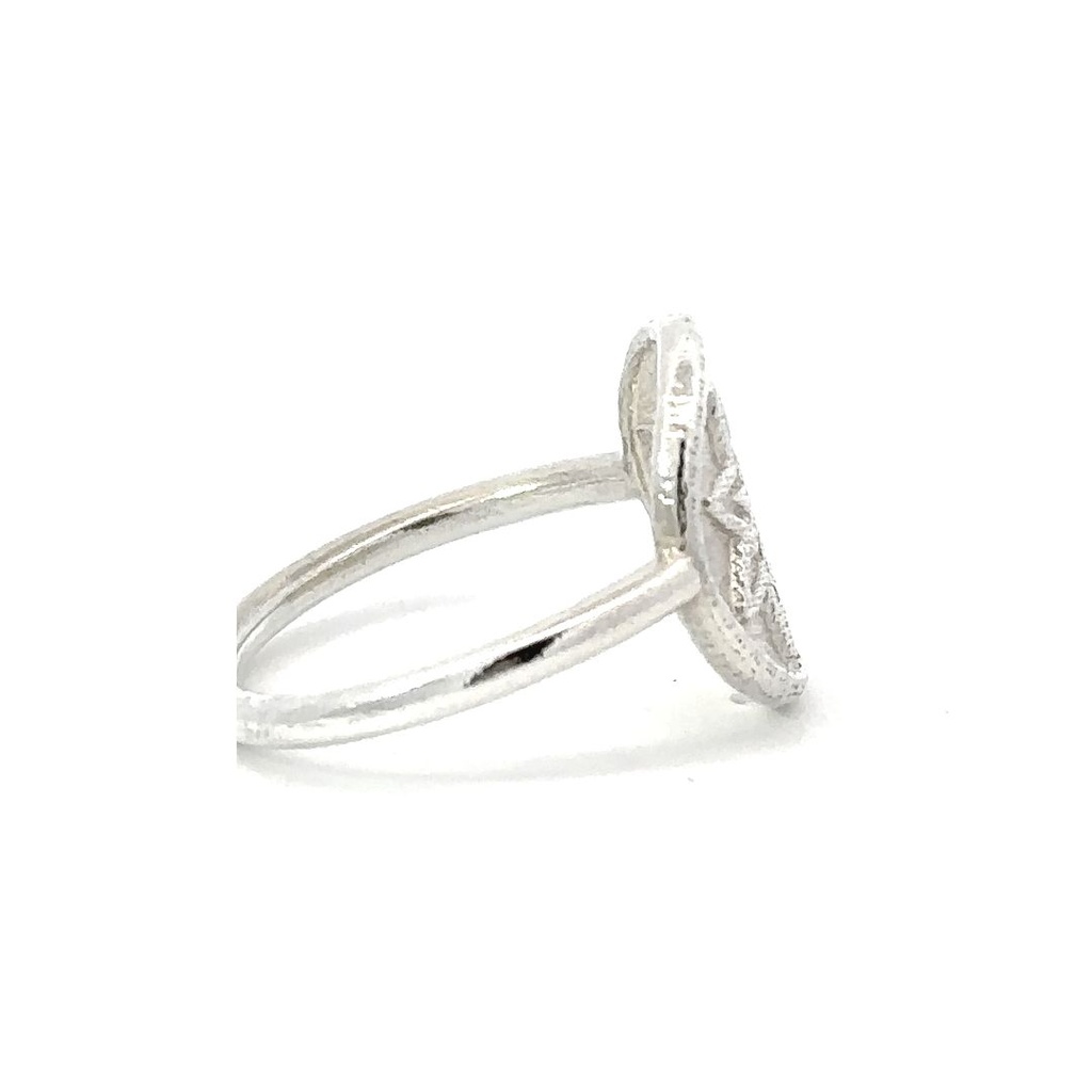 Star Disc Silver Ring