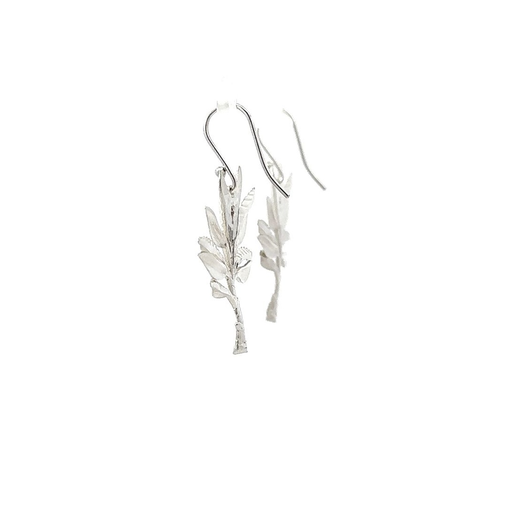 Banana Tree Earrings In Sterling Silver