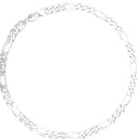 Figaro Link Necklace In Sterling Silver