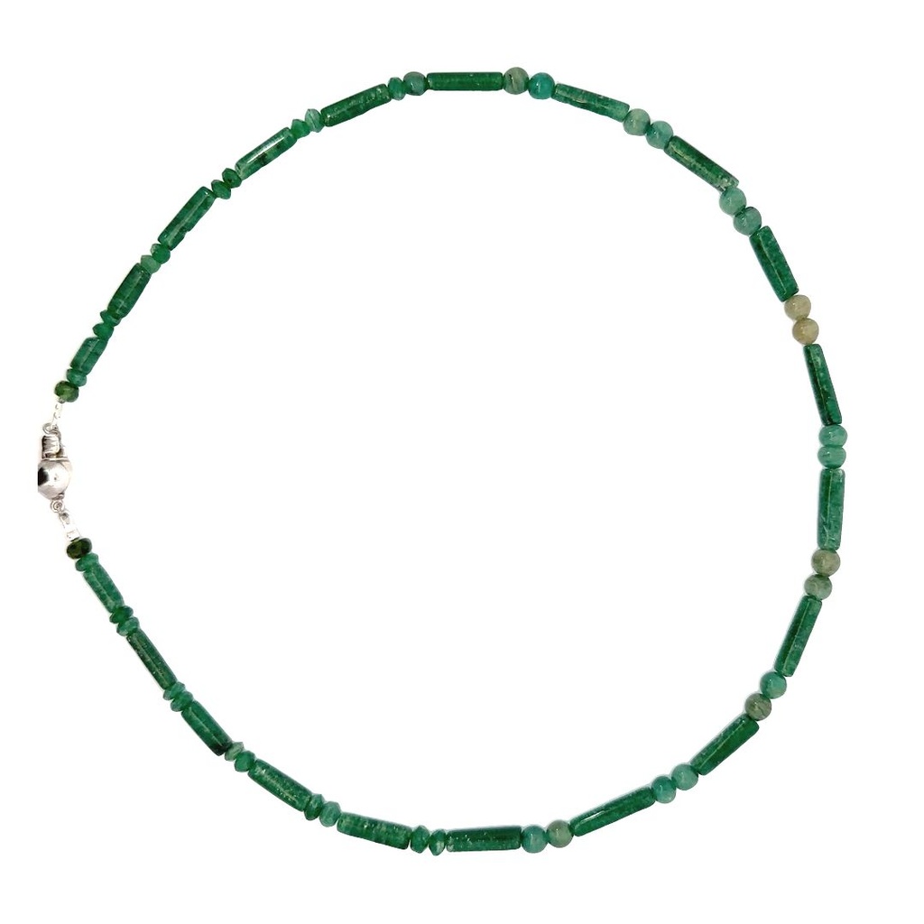 Adventurine Necklace With Silver Clasp