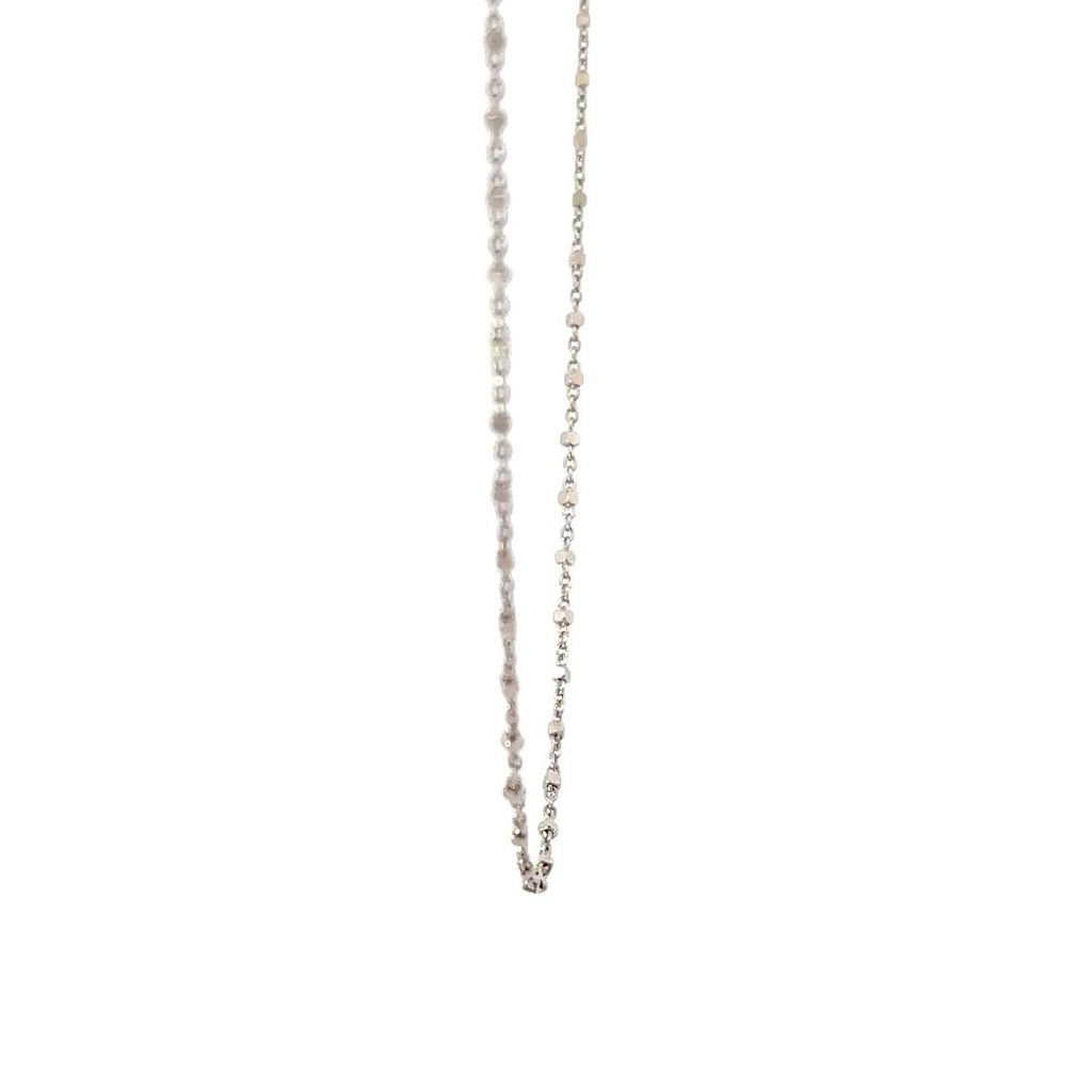 Elegant 18K Chain With Reflective Cube Beads, Timeless