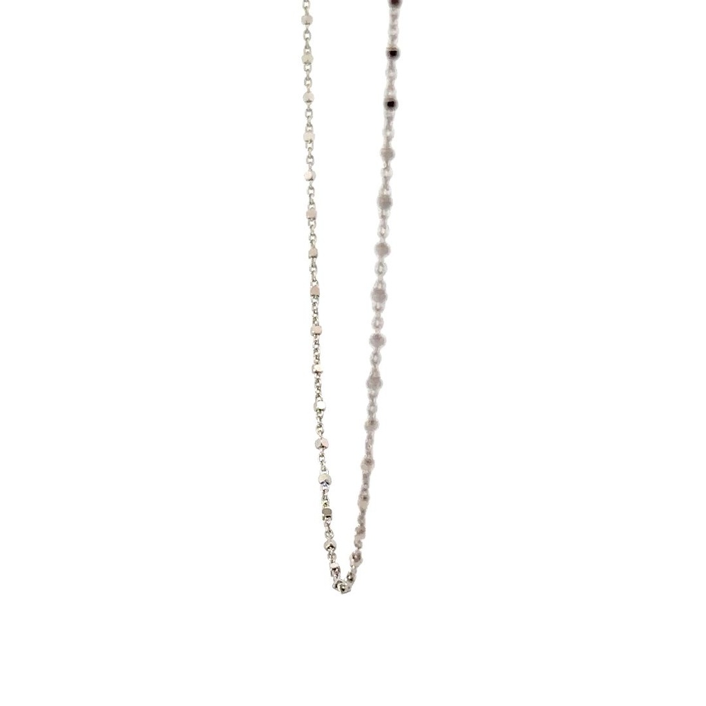 Elegant 18K Chain With Reflective Cube Beads, Timeless