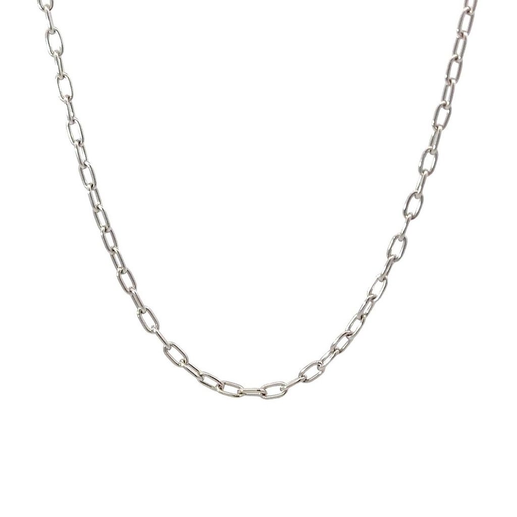 Elegant White Gold Cable Link Chain Timeless Elegance for Everyday Wear