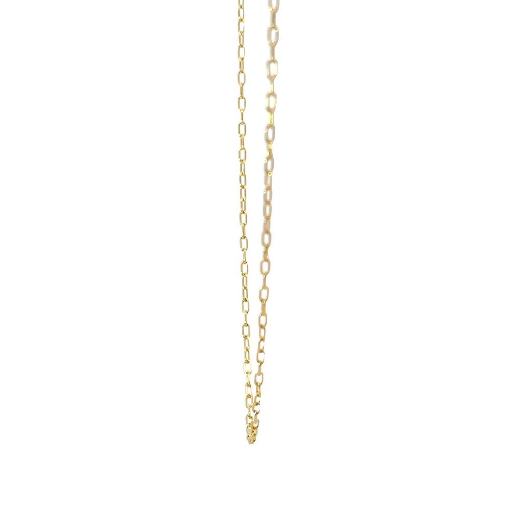Elongated Trace 50cmElegant 18K Gold Link Chain Necklace - Timeless Luxury Unisex Accessory